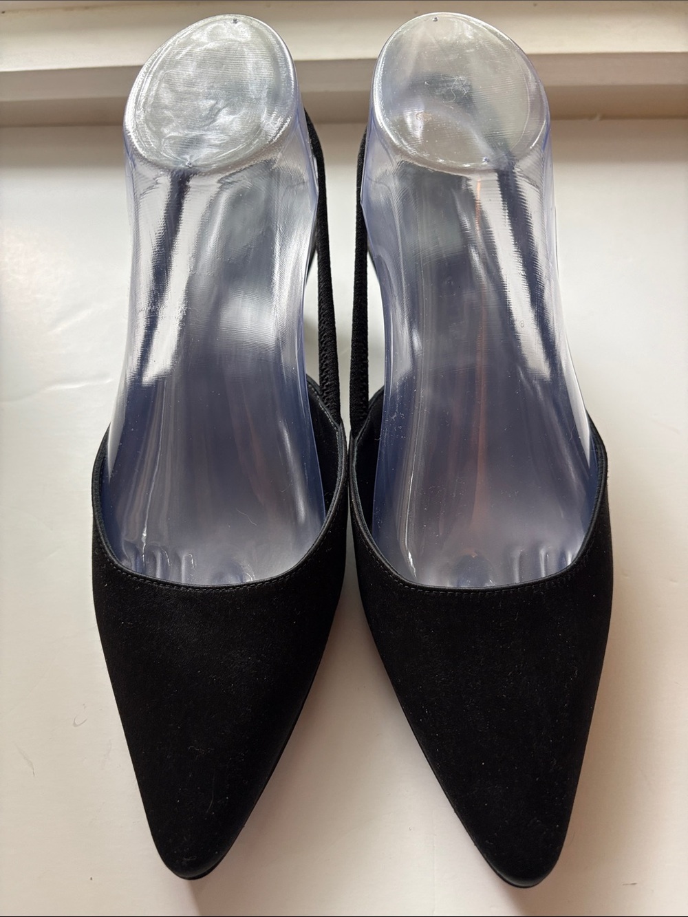 Jenni Kayne Classic Black Satin Kitten Heel Size 38 New